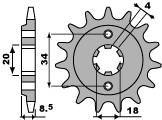 Zębatka przednia 2046 14 18nc honda cmx 250`87-`05 (jtf270.14) (łańc. 520)